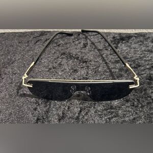 Giselle 28252 Aviator Flat Top Sunglasses - Gold Frame Smoke Lens Unisex